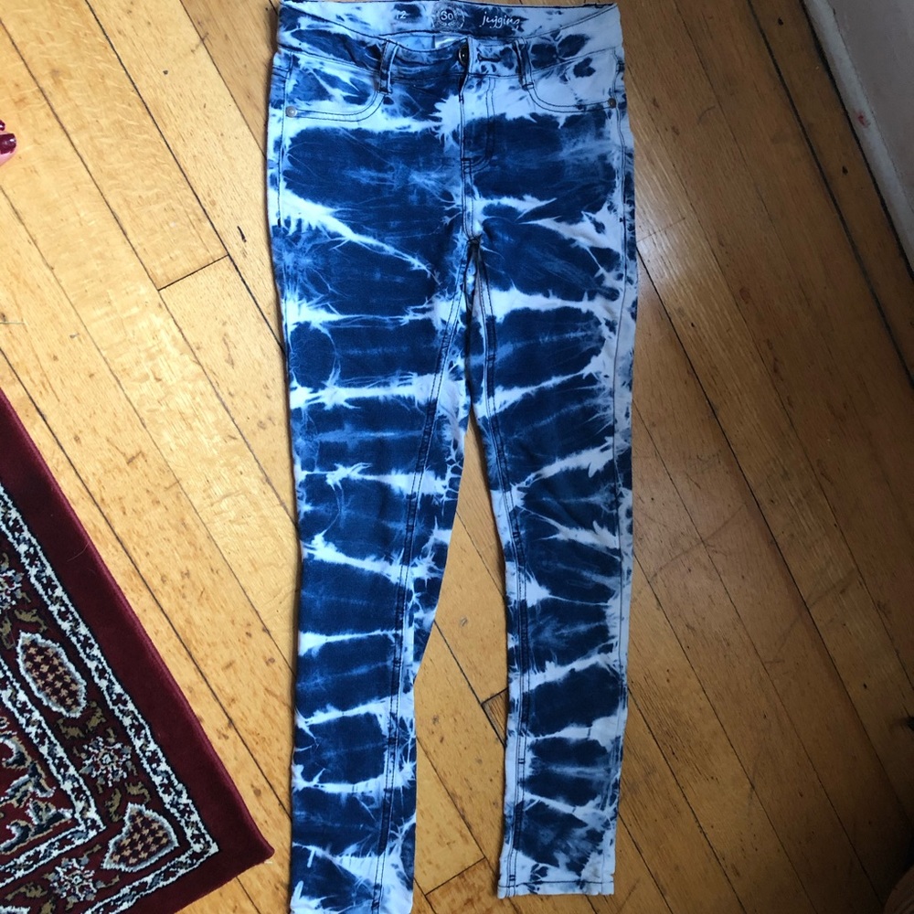 Tie dye justice jeggings
